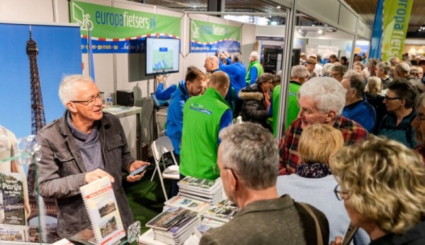 Stand of the Europafietsers at the Fiets en Wandelbeurs in Nederland
