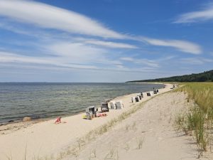 Strand bij Lubimin langs de Romantik Route