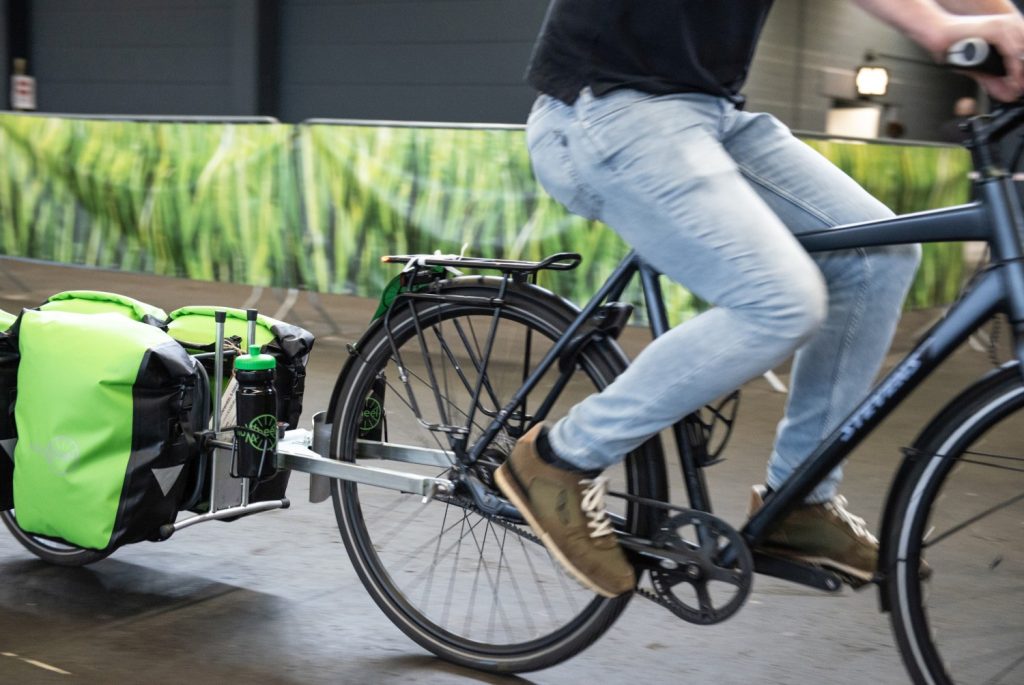 Fietsen met een fietskar, ook dat kon je uitproberen