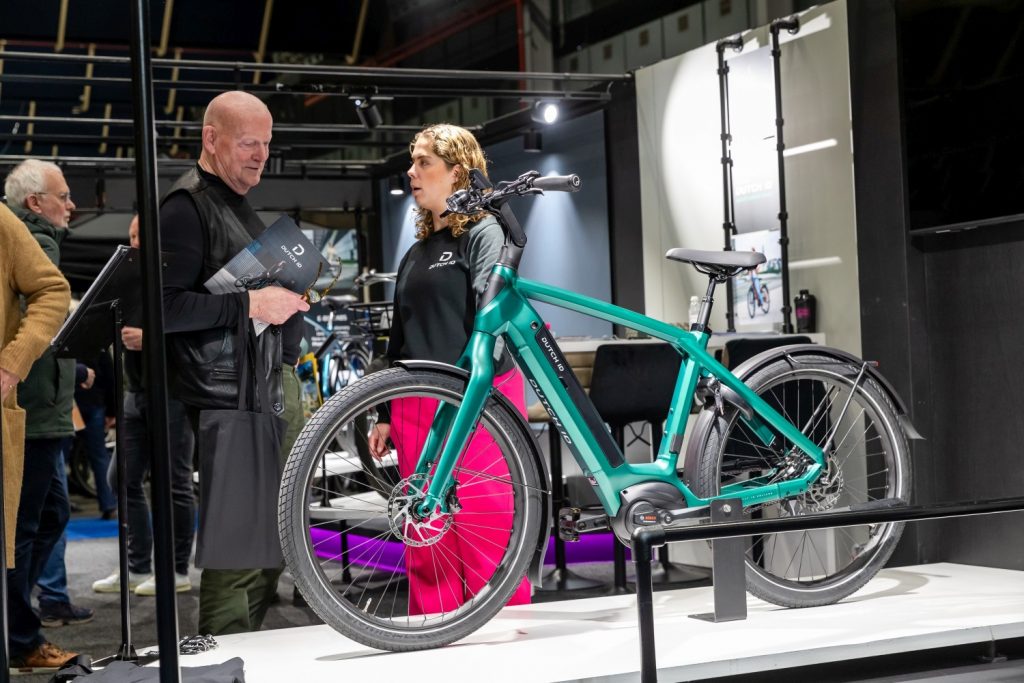 Een prachtige groene e-bike van Dutch ID.