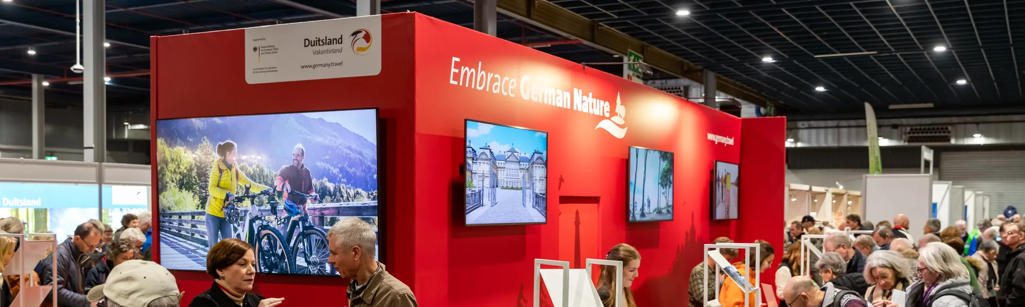 De stand van themaland Duitsland op de Fiets en Wandelbeurs in Utrecht