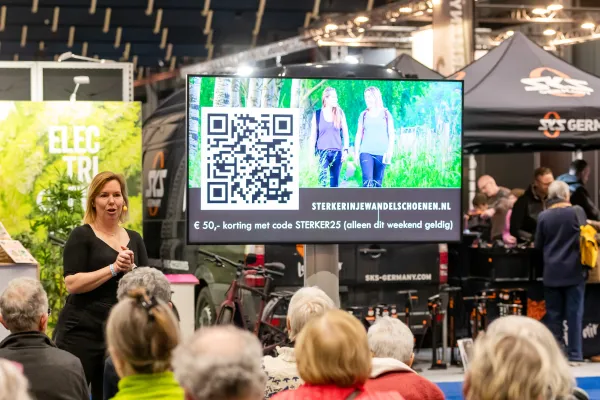 Presentatie op het workshopplein van de Fiets en Wandelbeurs Utrecht