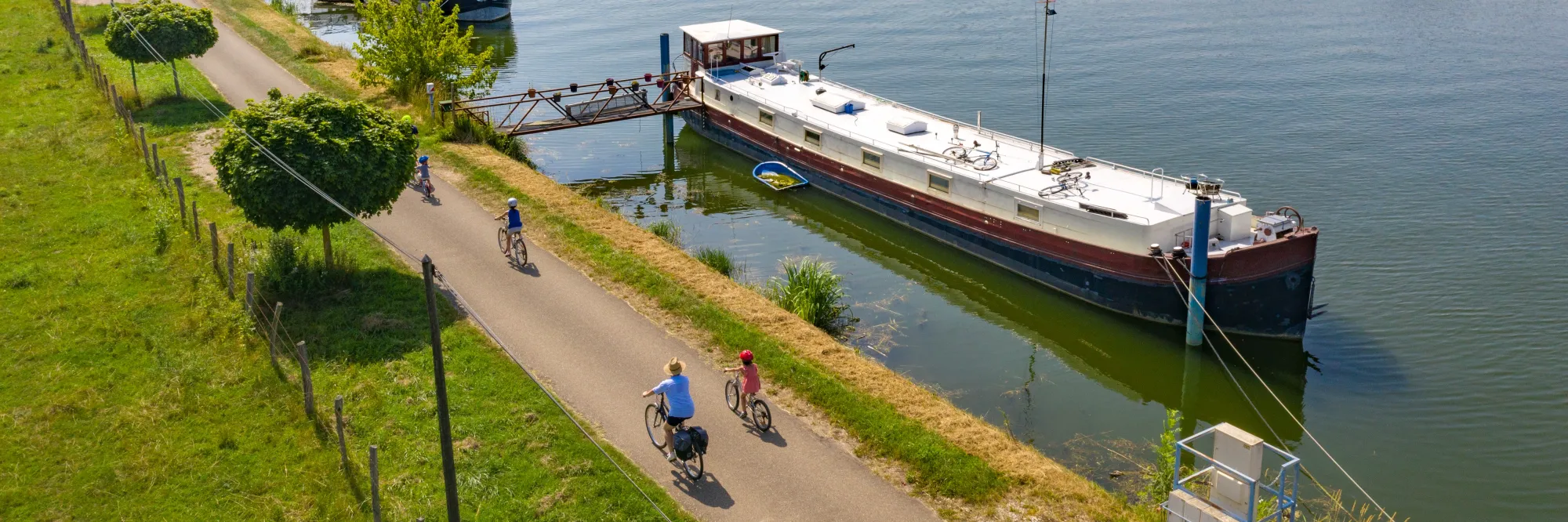 areal view of the Voie Bleue in France