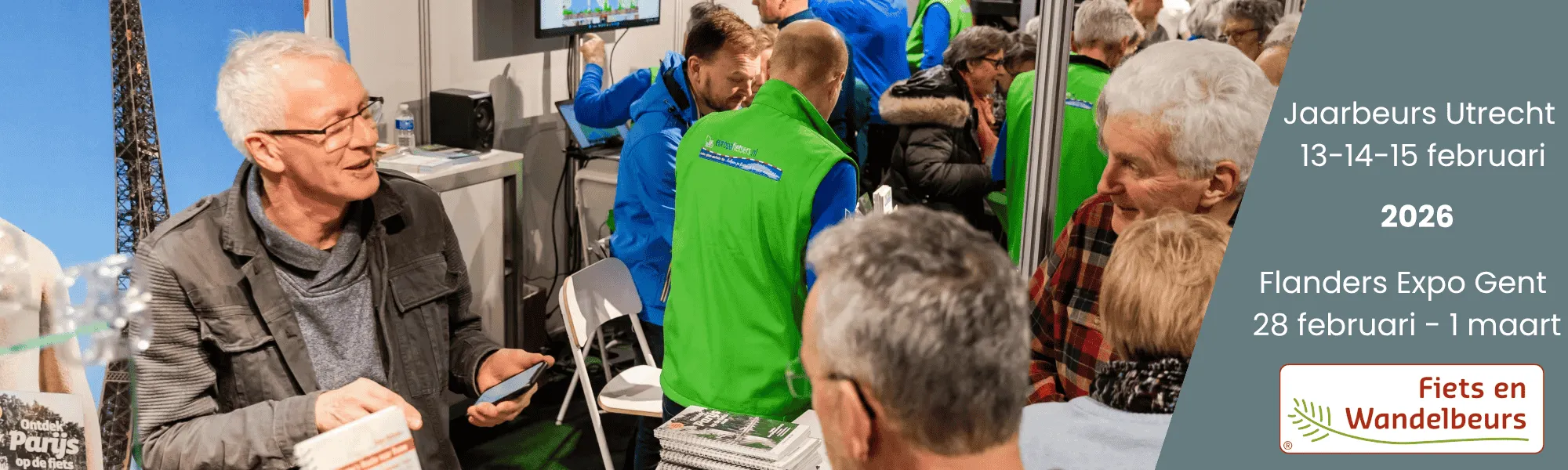 fwb header: drukte bij de stand van de Europafietser