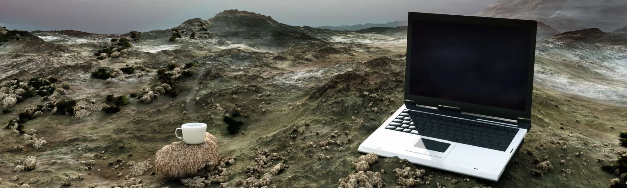 Laptop in the outdoors