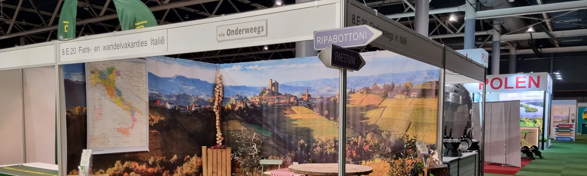 overzicht van stands op de Fiets en Wandelbeurs