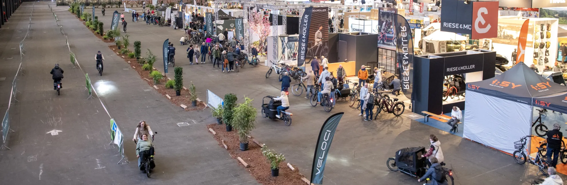 Blik van bovenaf op het fietsparcours E-bike Challenge in Gent