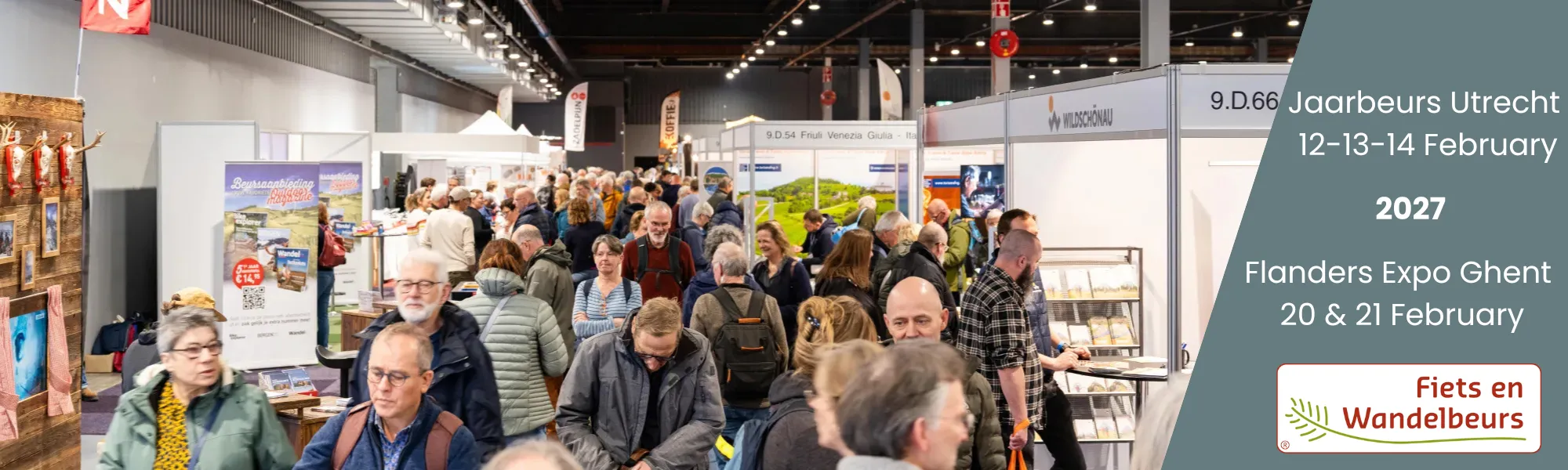 lot's of visitors at the Fiets en Wandelbeurs fair 