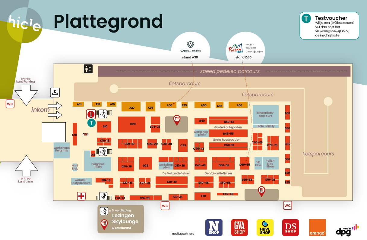 Floor plan Fiets en Wandelbeurs and E-bike Challenge Ghent